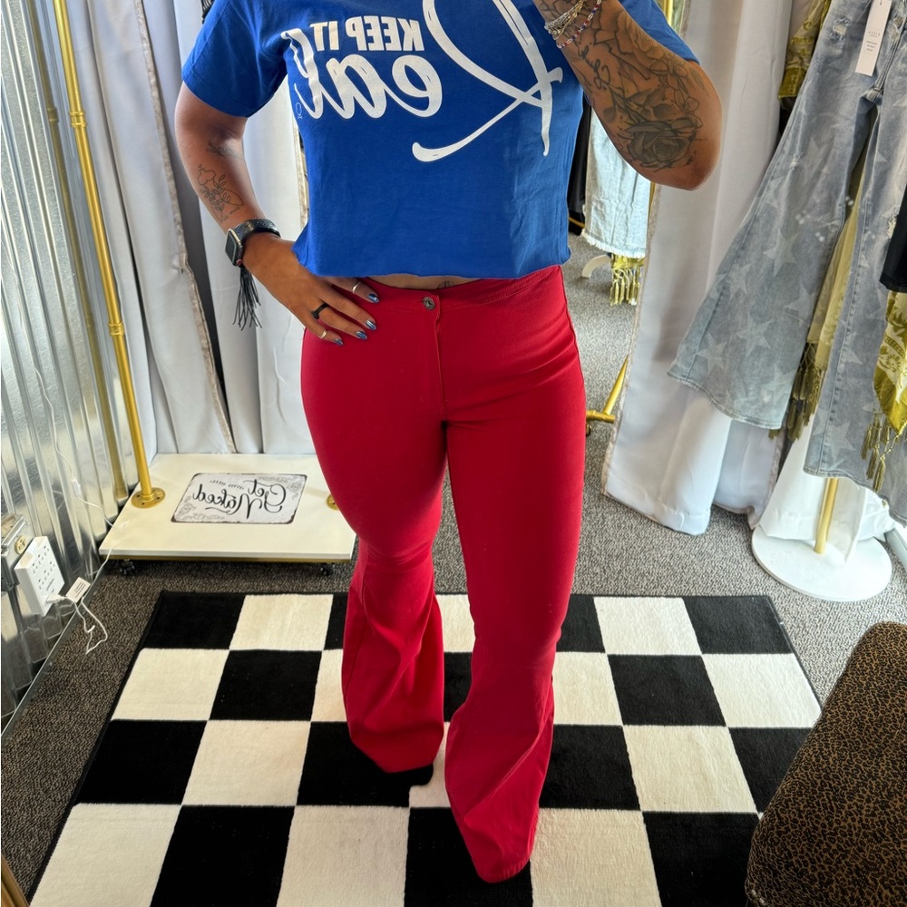 Red Bell Bottoms